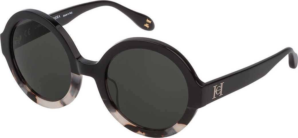 Carolina Herrera Round Two-Tone Acetate Sunglasses