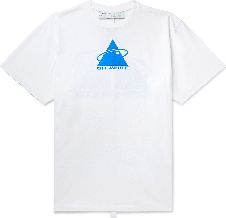 Off White Oversized Printed Cotton-Jersey T-Shirt