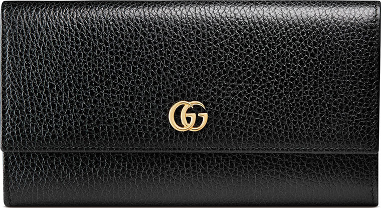Gucci Petite Marmont Leather Flap Wallet