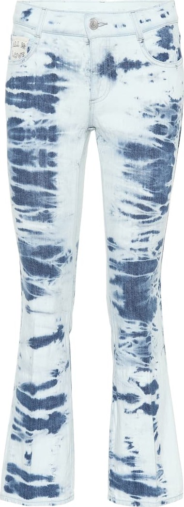 Stella McCartney Tie Dye cotton cropped jeans