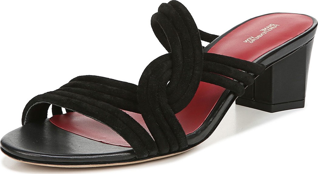 DIANE von FURSTENBERG Jada Suede Knot Slide Sandals