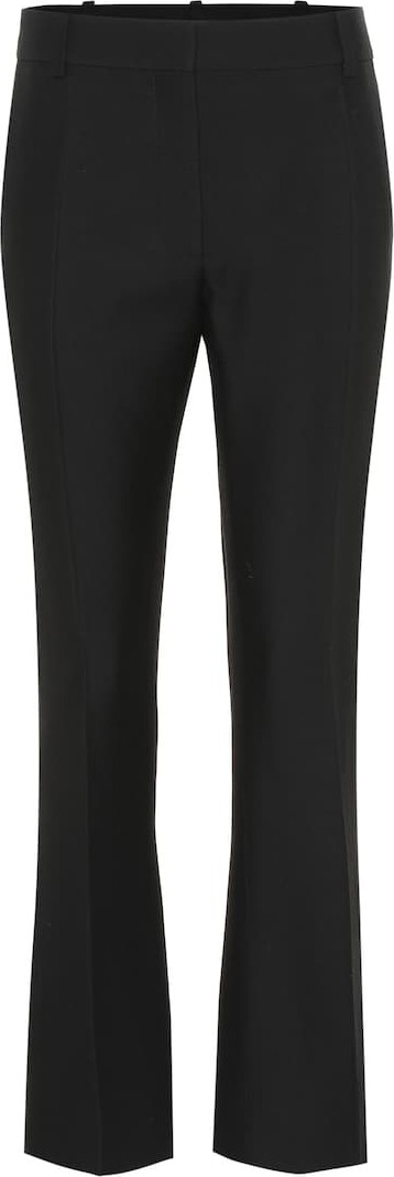 Valentino Mid-rise wool and silk pants