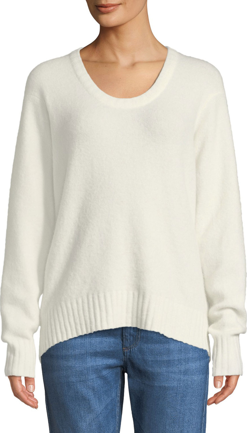3.1 Phillip Lim Scoop-Neck Alpaca-Blend Pullover Sweater
