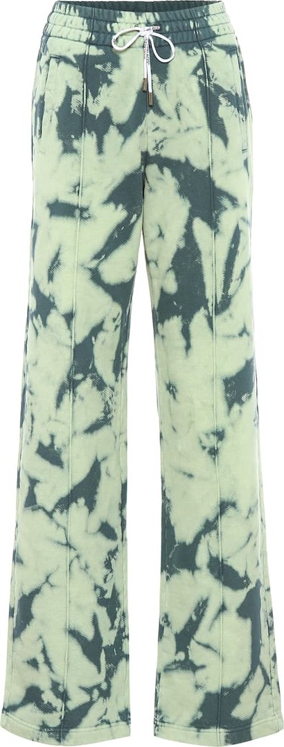 Off White Tie-dye printed cotton trackpants