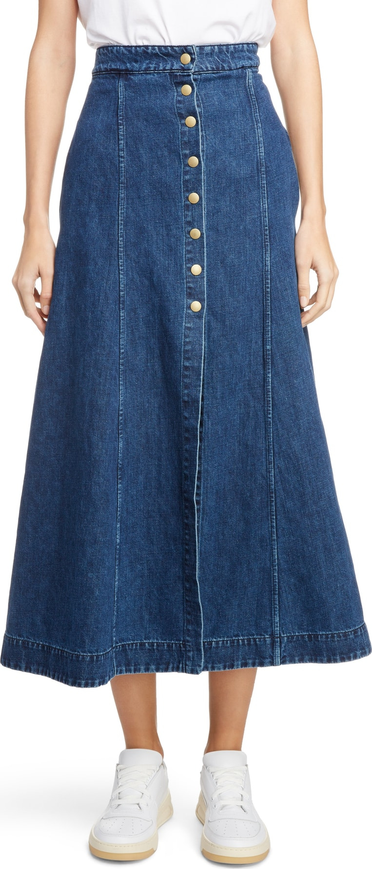 Acne Studios Snap Front Denim Skirt