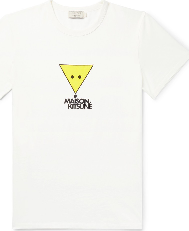 Maison Kitsune Logo-Print Cotton-Jersey T-Shirt