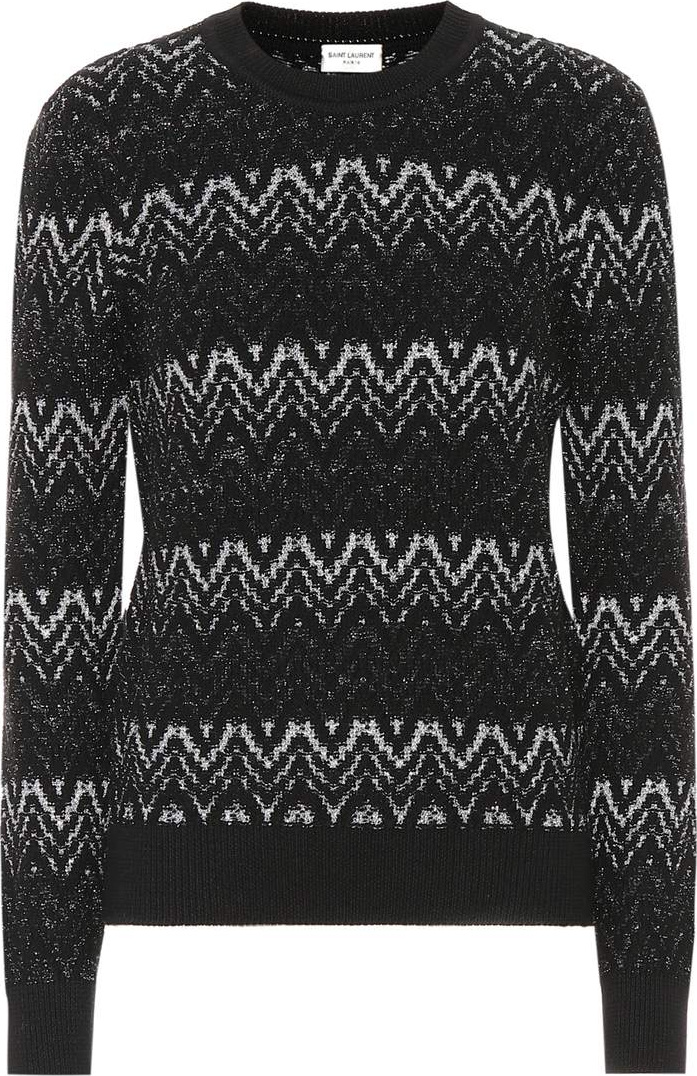 Saint Laurent Zigzag wool-blend sweater