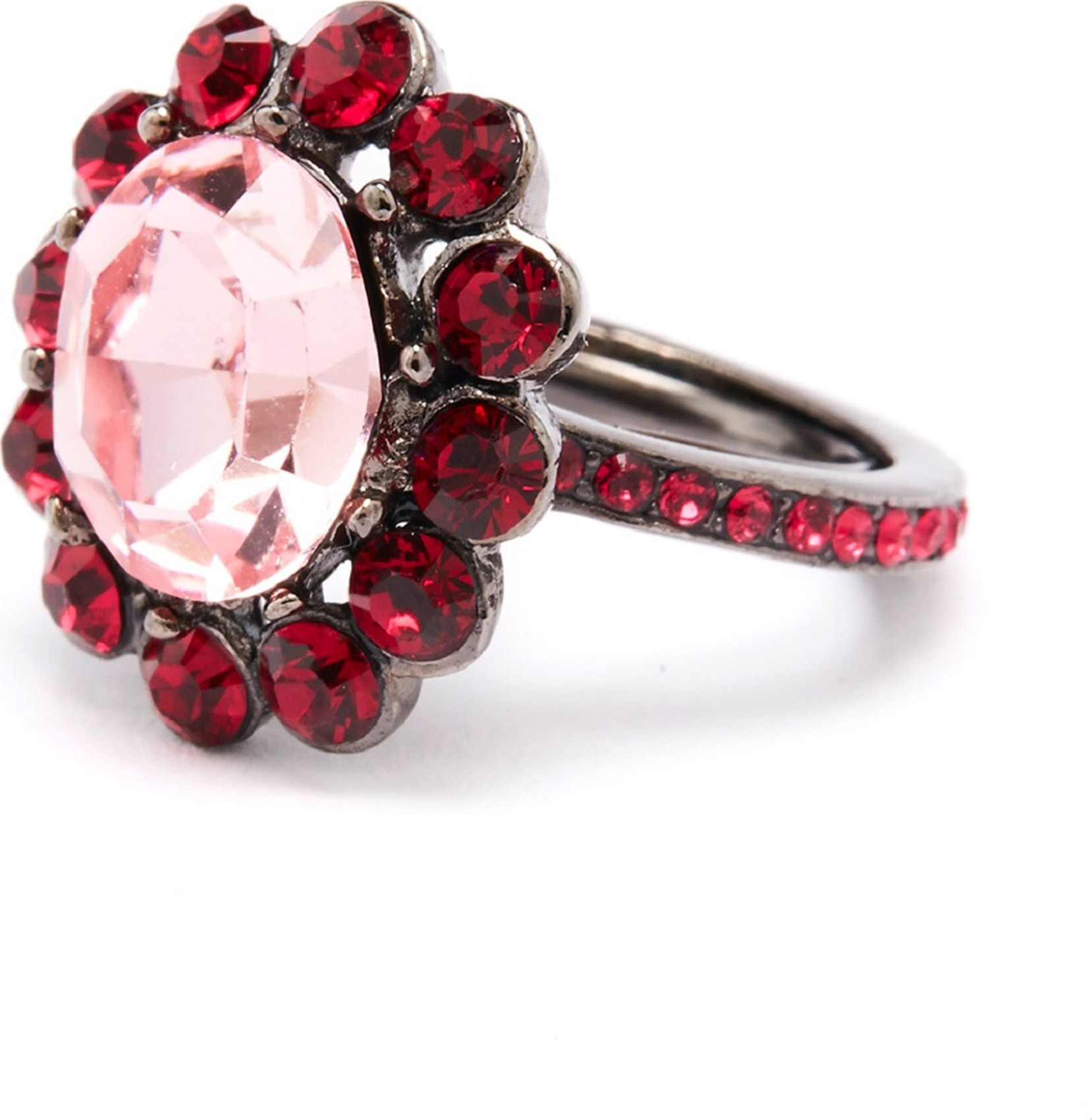 Oscar De La Renta Crystal Flower Ring