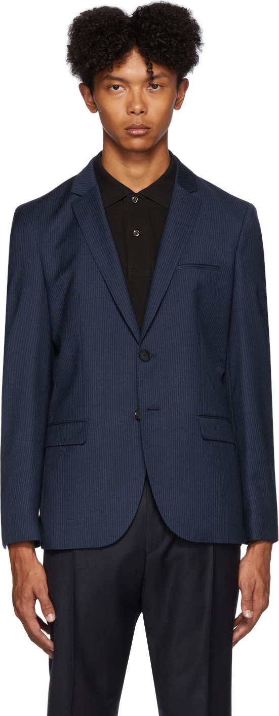 HUGO Navy Striped Arti 193 Blazer