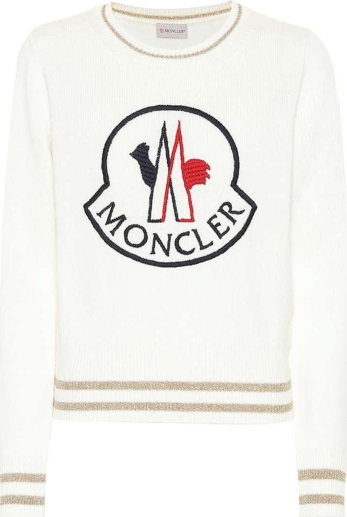 Moncler Logo wool and cashmere sweater