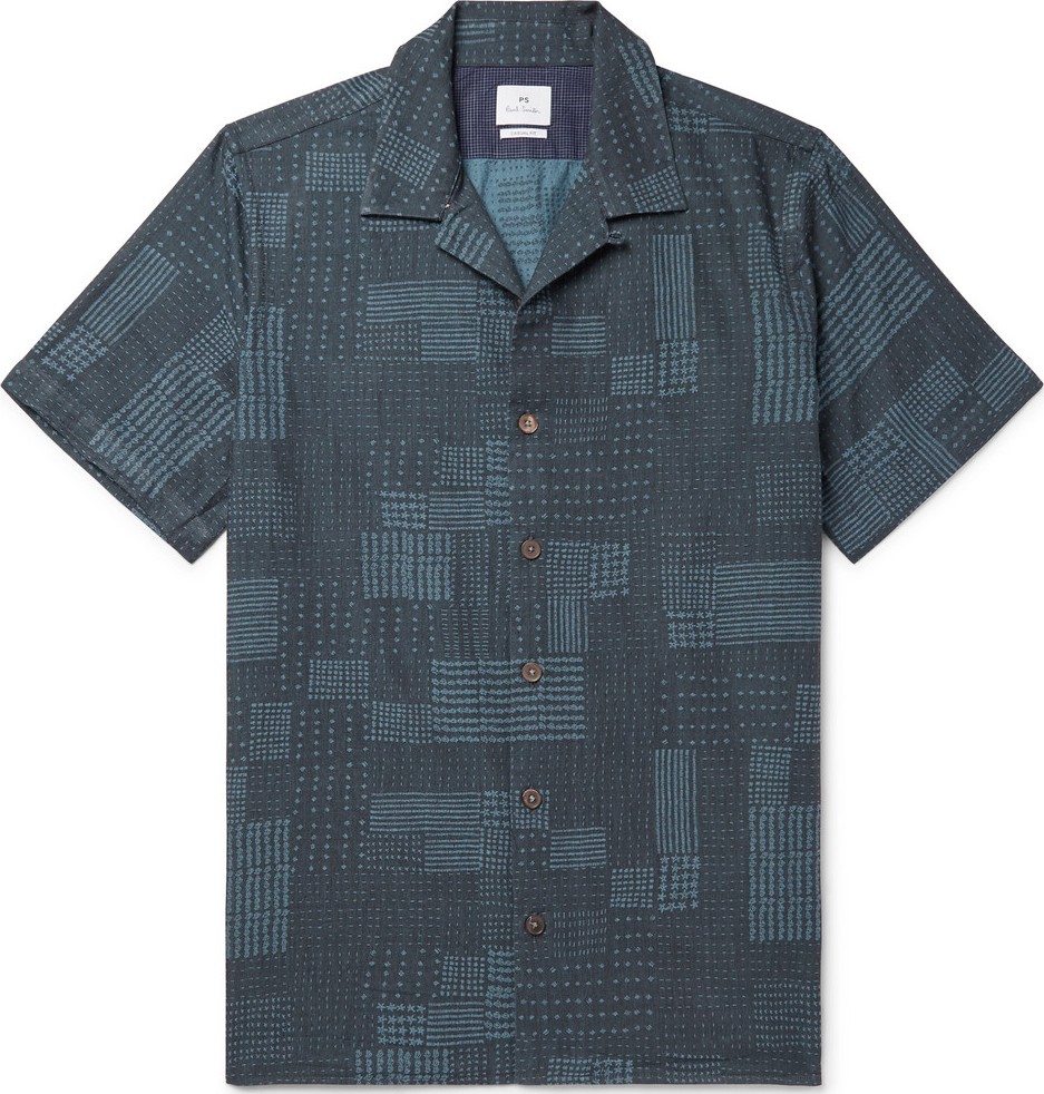 Ps By Paul Smith Camp-Collar Printed Cotton Shirt