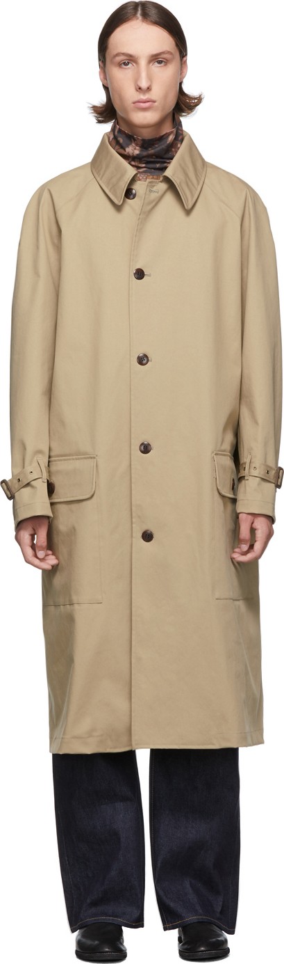 Junya Watanabe Beige Laminated Water-Repellent Coat