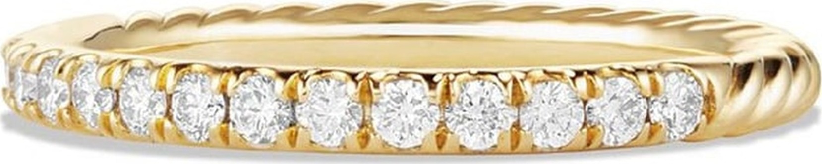 David Yurman 'Cable' Ring with Diamonds in 18K Gold