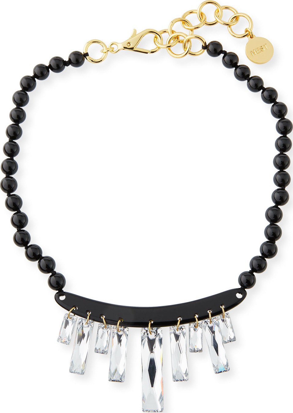NEST Jewelry Crystal Drop Statement Choker Necklace