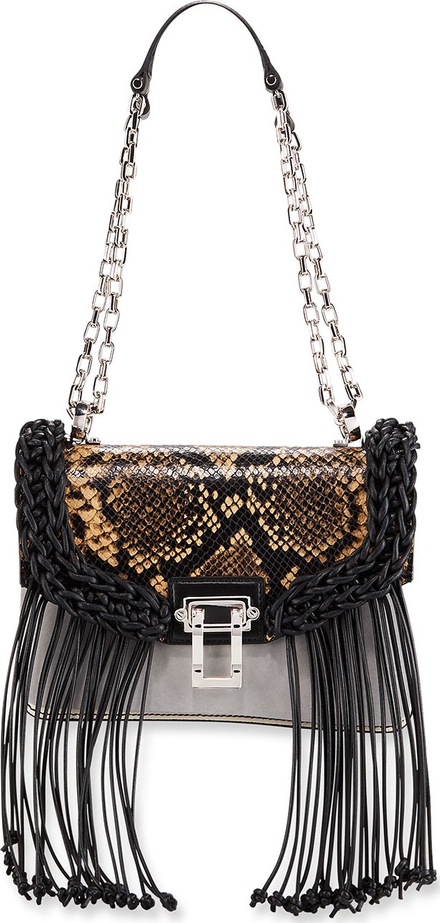 Proenza Schouler Hava Python-Embossed Shoulder Bag