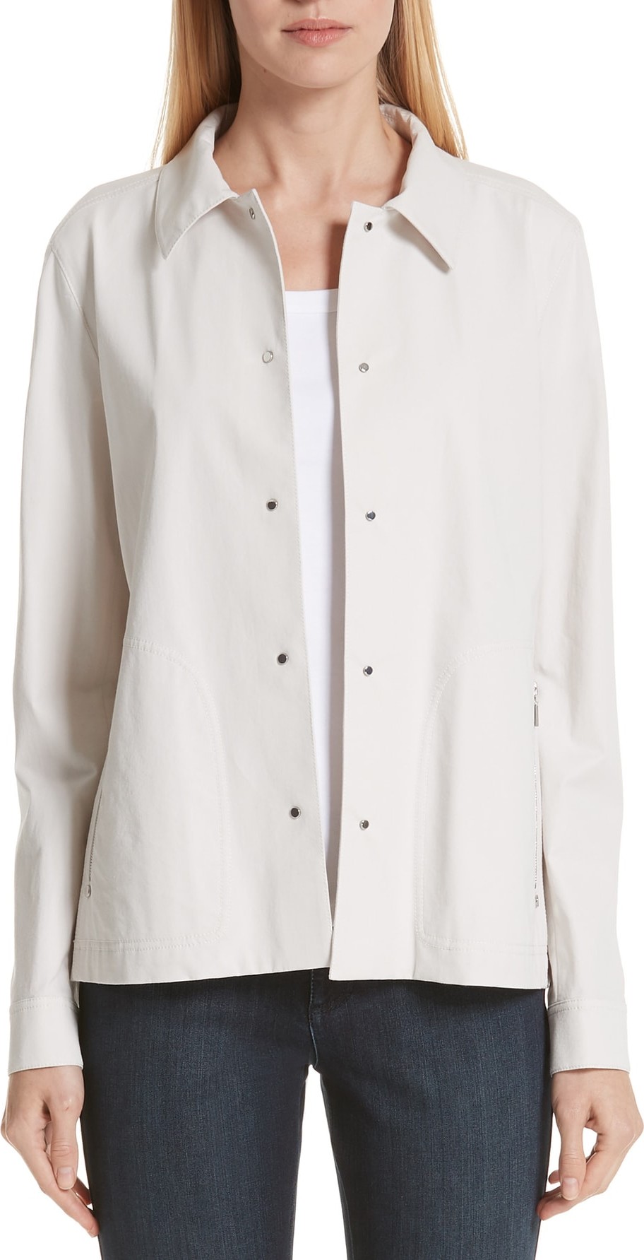 Lafayette 148 New York Jaren Bistretch Pima Cotton Jacket