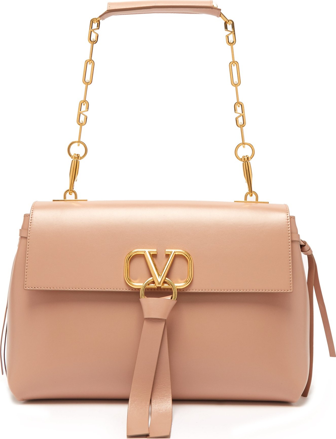 Valentino V-ring medium leather shoulder bag