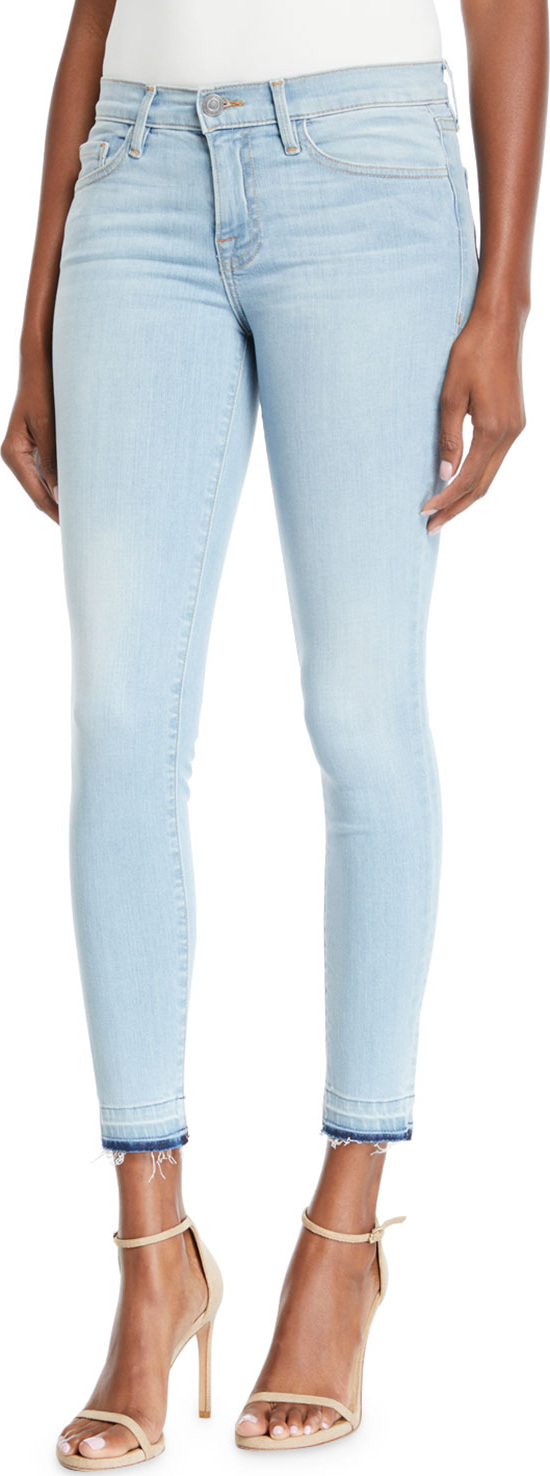 Etienne Marcel Skinny Two Tone Jeans With Double  Zip Detail