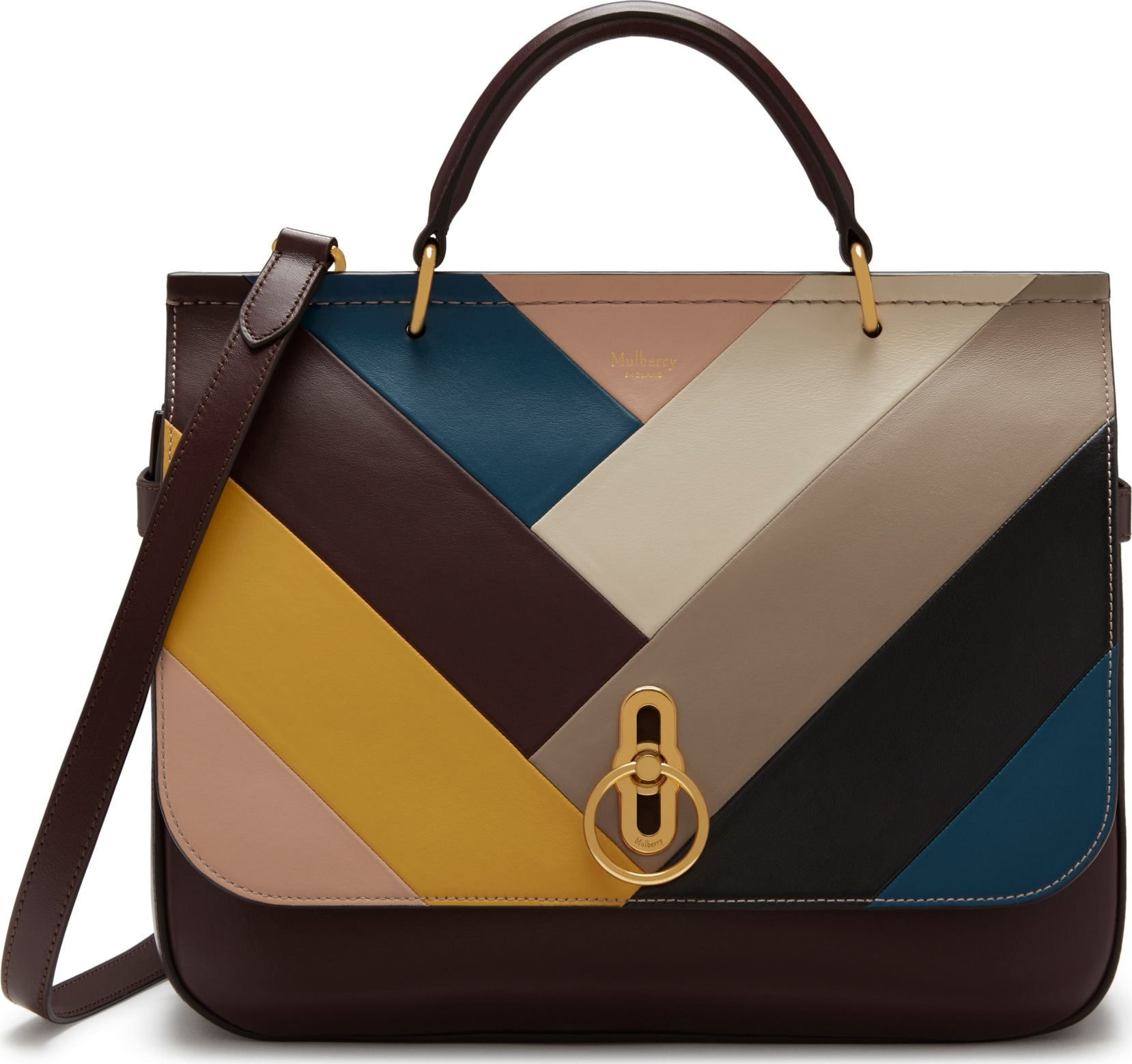 Mulberry Amberley Colorblock Top Handle Bag