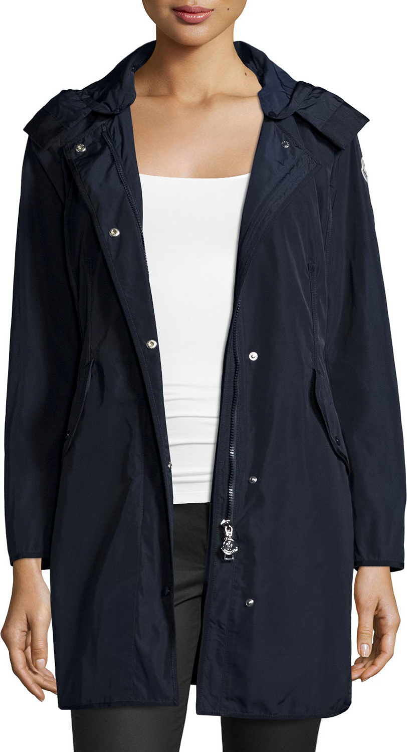 Moncler Argeline Long-Sleeve Zip-Front Coat