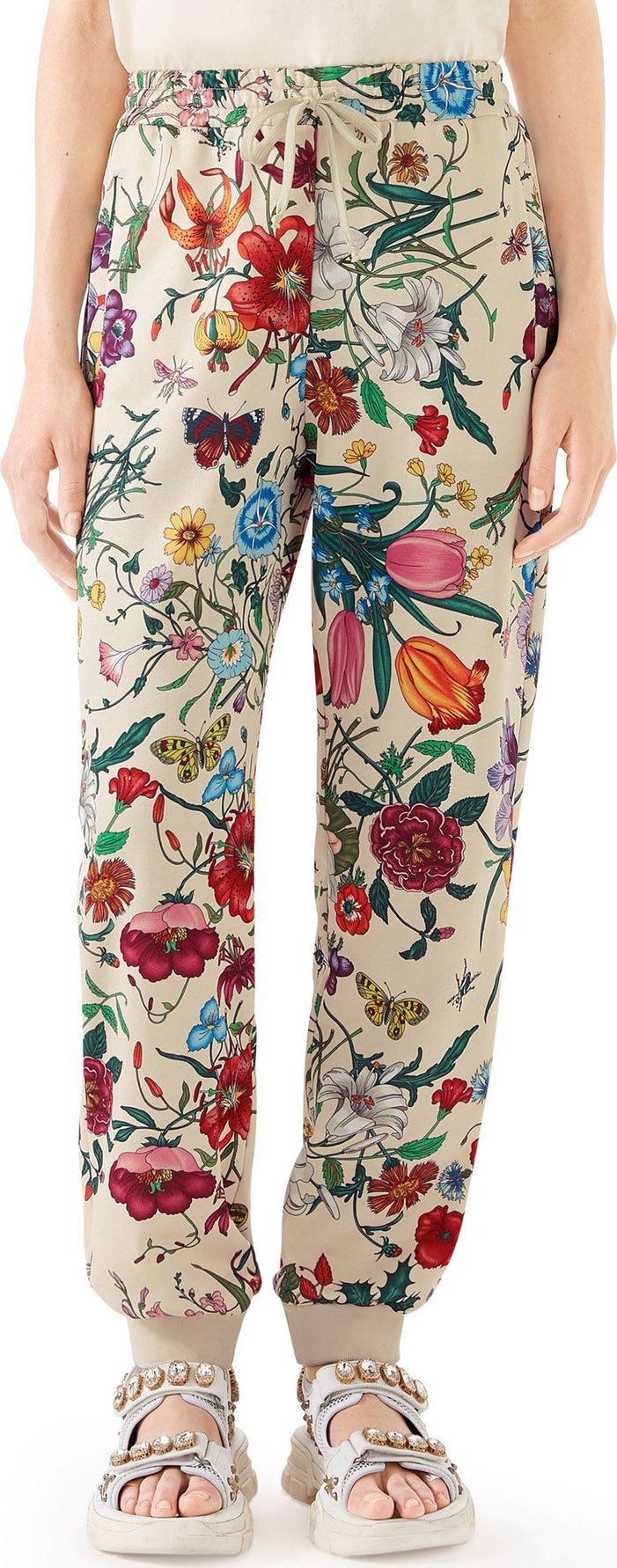 Gucci Floral Print Tech Jersey Track Pants