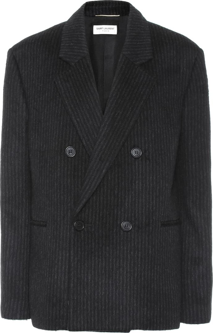 Saint Laurent Striped wool and cashmere blazer