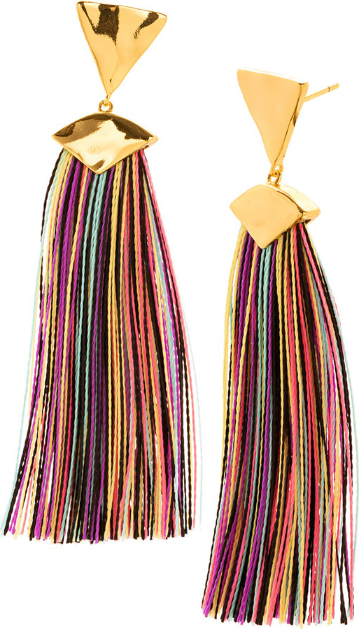 Gorjana Havana Triangle Tassel Earrings