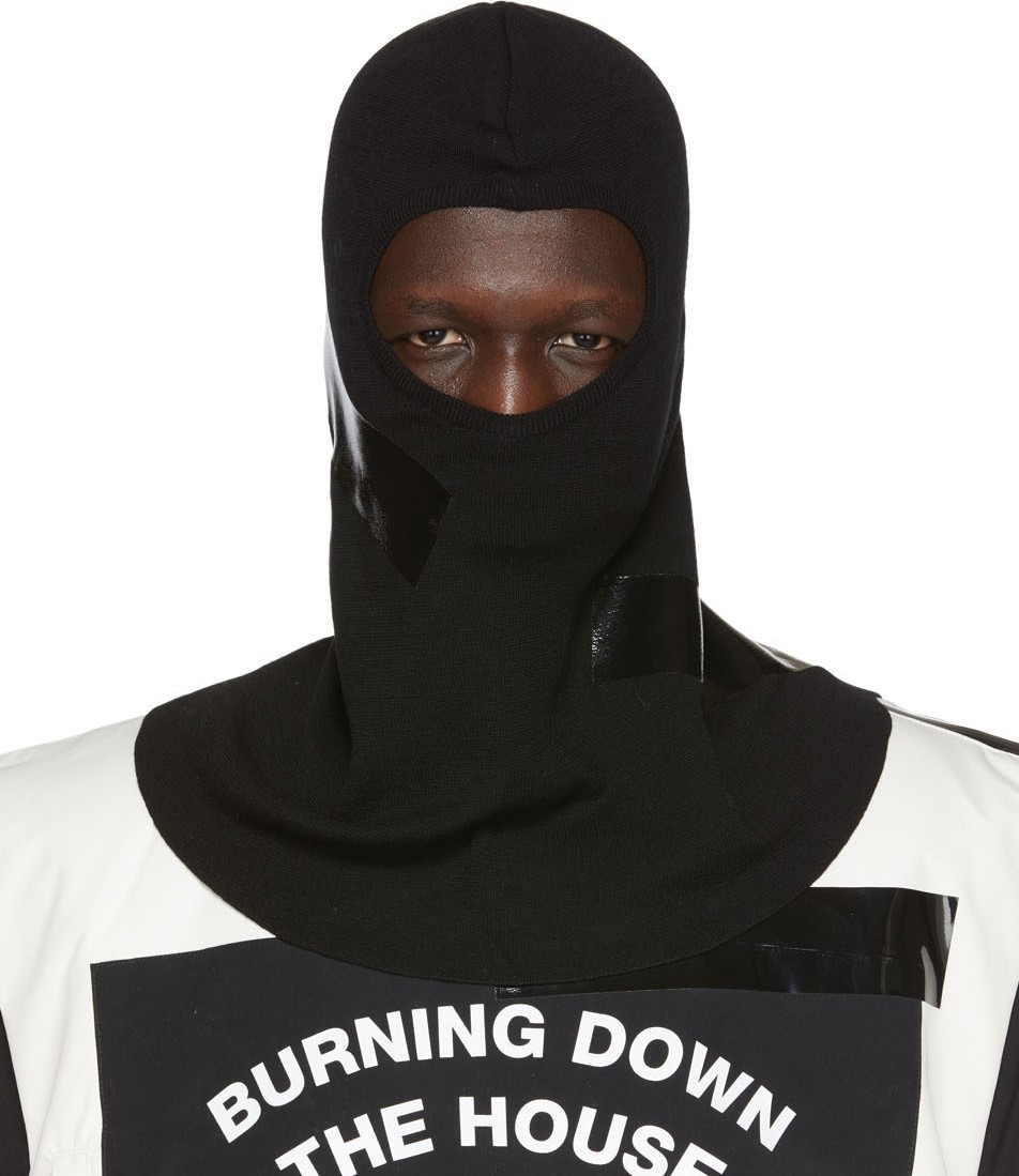 Raf Simons Black Templa Edition Merino Balaclava