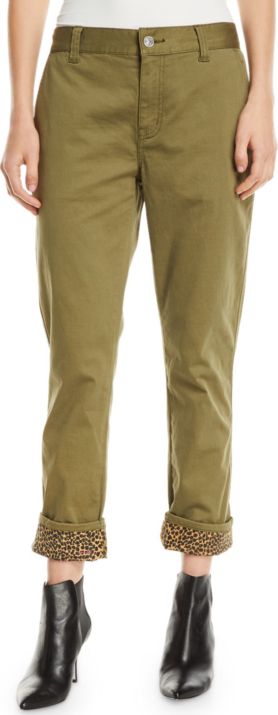 Current/Elliott The Confidant Twill Straight-Leg Pants