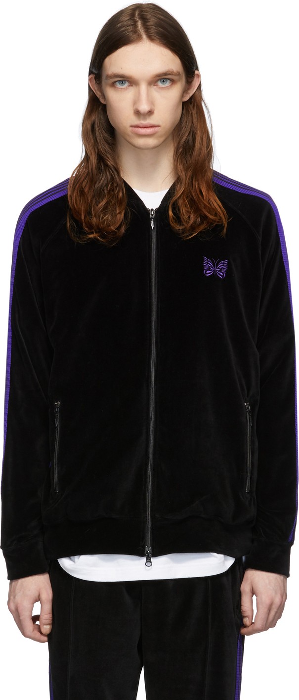 Needles Black Velour Track Jacket