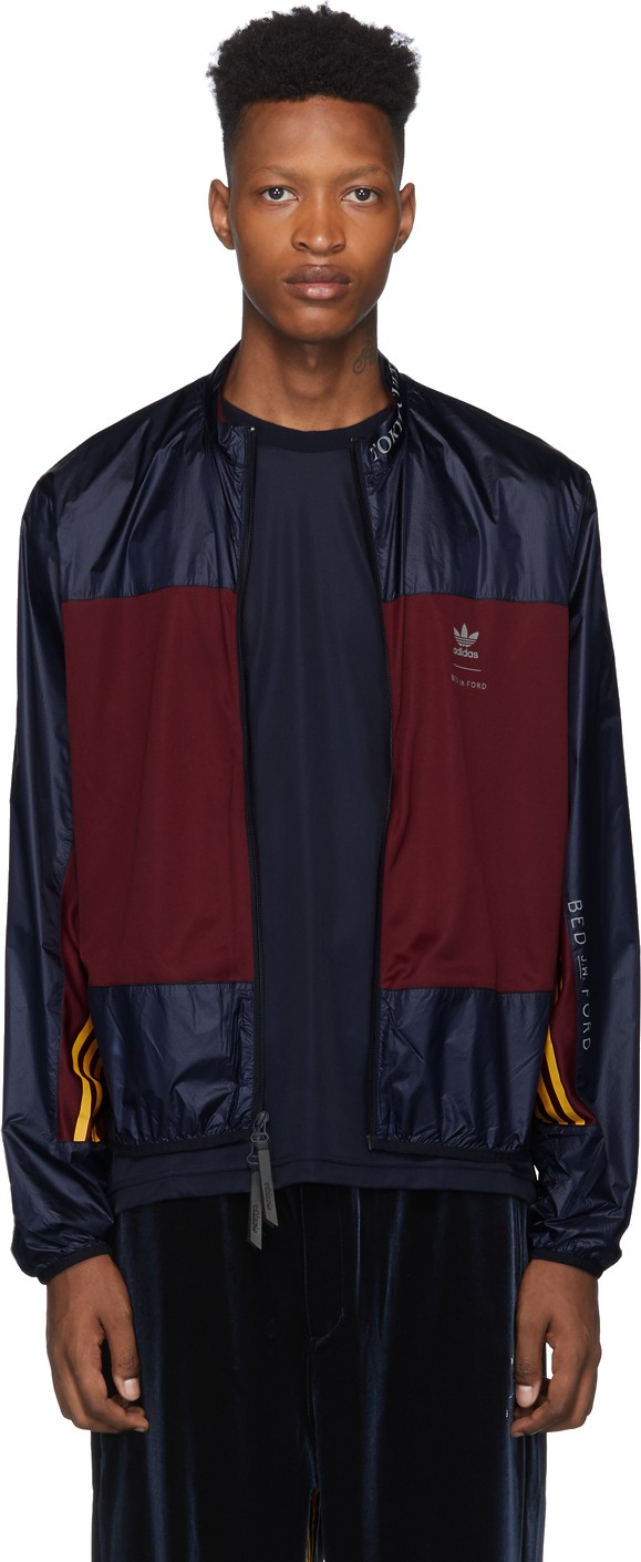 BED J.W. FORD Navy adidas Originals Edition Windbreaker Jacket