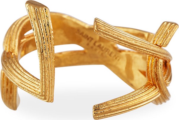 Saint Laurent YSL Monogram Split Ring  Size 7