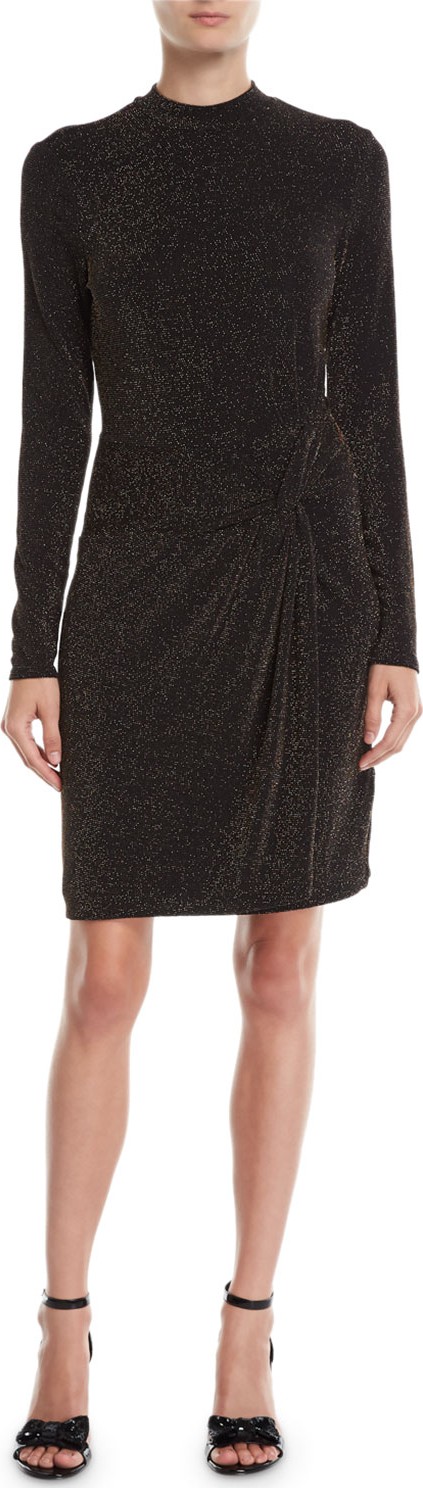 MICHAEL MICHAEL KORS Side-Twist Mock-Neck Dress