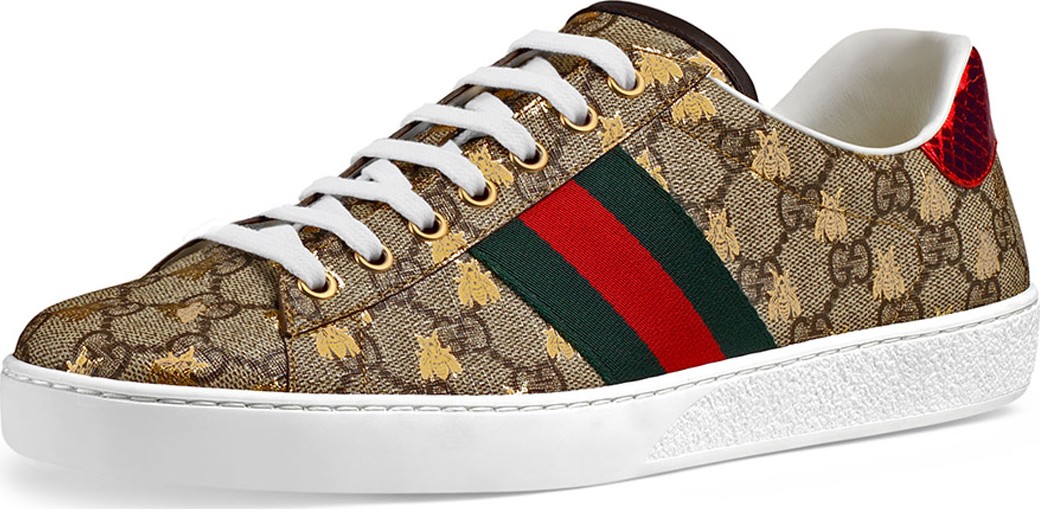 Gucci Men's Ace GG Supreme Bee Sneakers