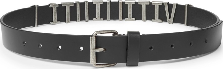 Vetements 3cm Black Logo-Embellished Leather Belt