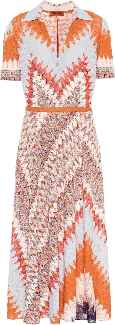 Missoni Stretch-silk knit midi dress
