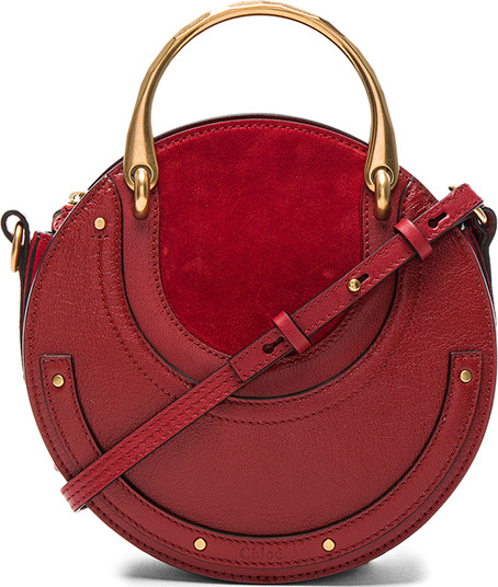 Chloe Small Pixie Shiny Goatskin, Calfskin & Suede Double Handle Bag