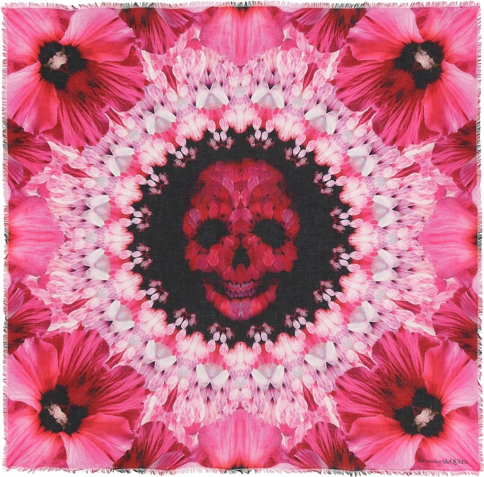 Alexander McQueen Paradise Skull printed scarf