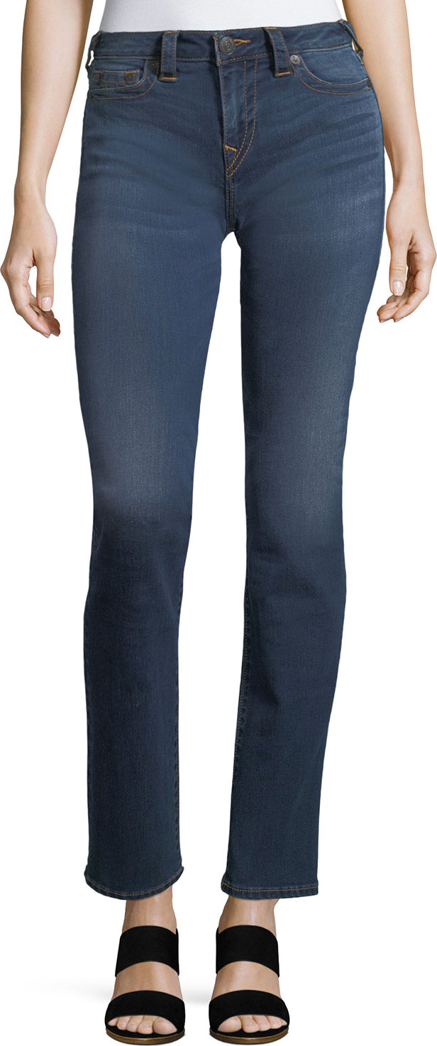 True Religion Billie Mid-Rise Straight-Leg Jeans