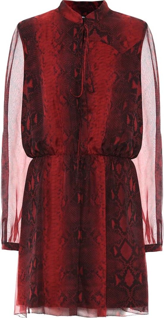 Amiri Printed silk minidress