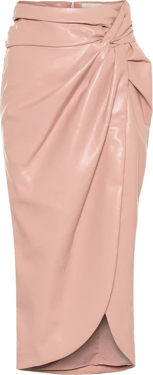 Jonathan Simkhai Faux-leather midi skirt