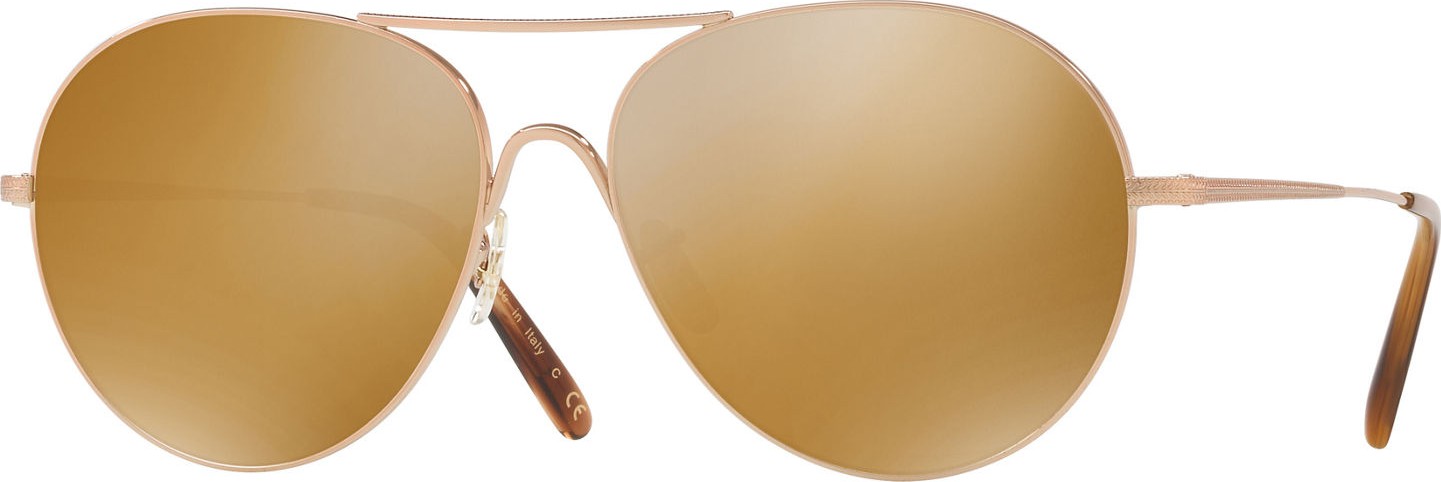 Oliver Peoples Rockmore Mirrored Aviator Sunglasses