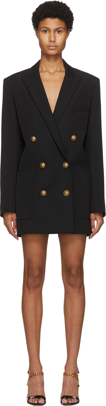 Balmain - Black Boyfriend 6-Button Jacket Dress