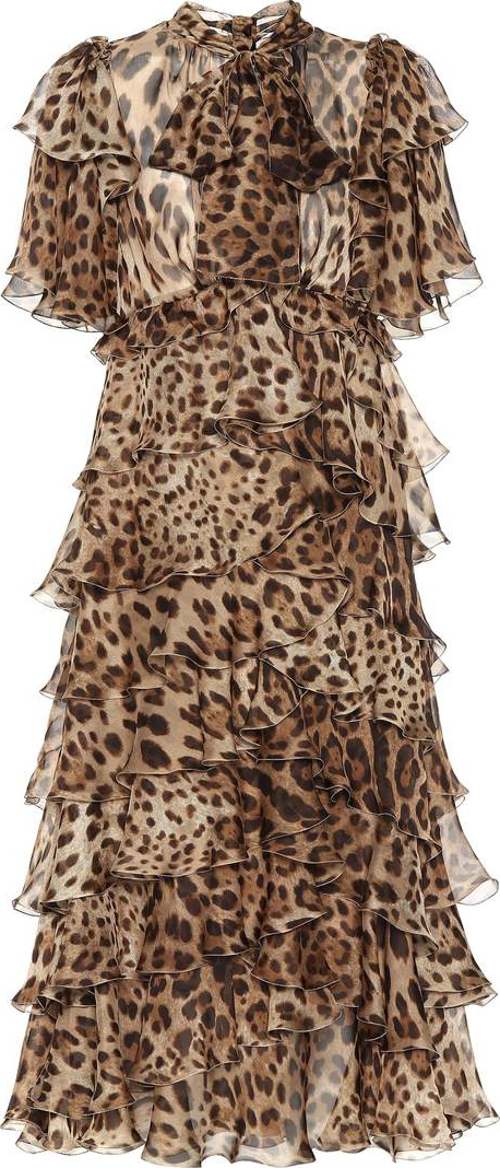 Dolce & Gabbana Leopard silk chiffon dress