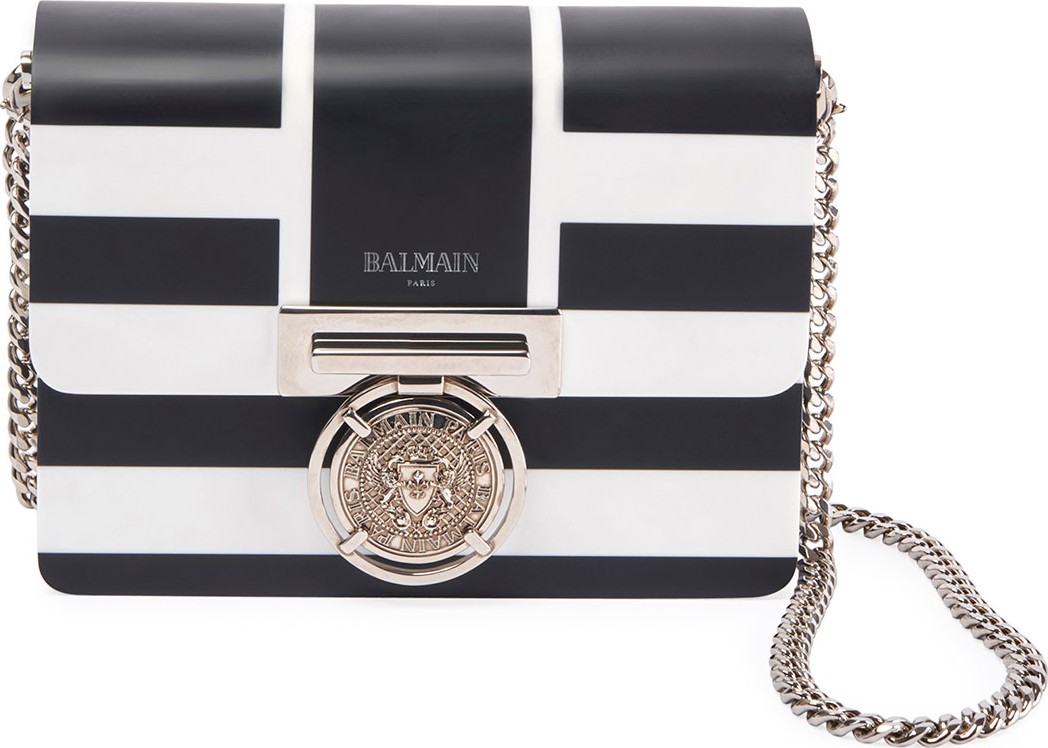 Balmain Plexibox Mariniere Shoulder Bag