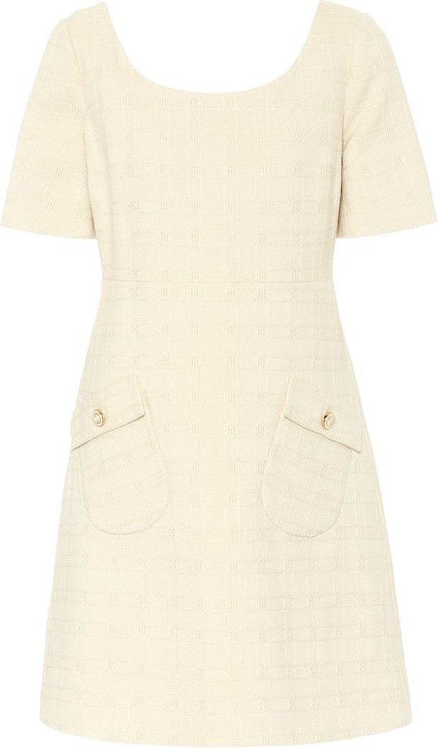 Gucci Cotton and wool tweed minidress