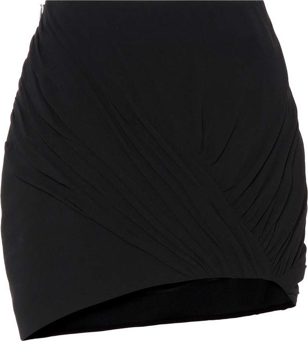 Saint Laurent Wool and silk asymmetric miniskirt