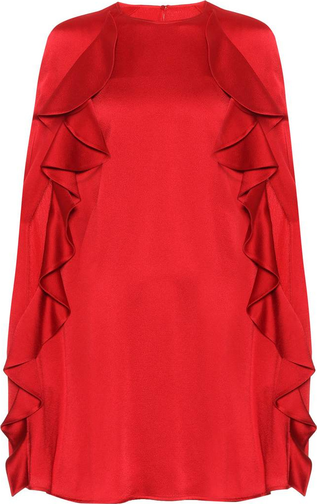 Valentino Crêpe cape dress