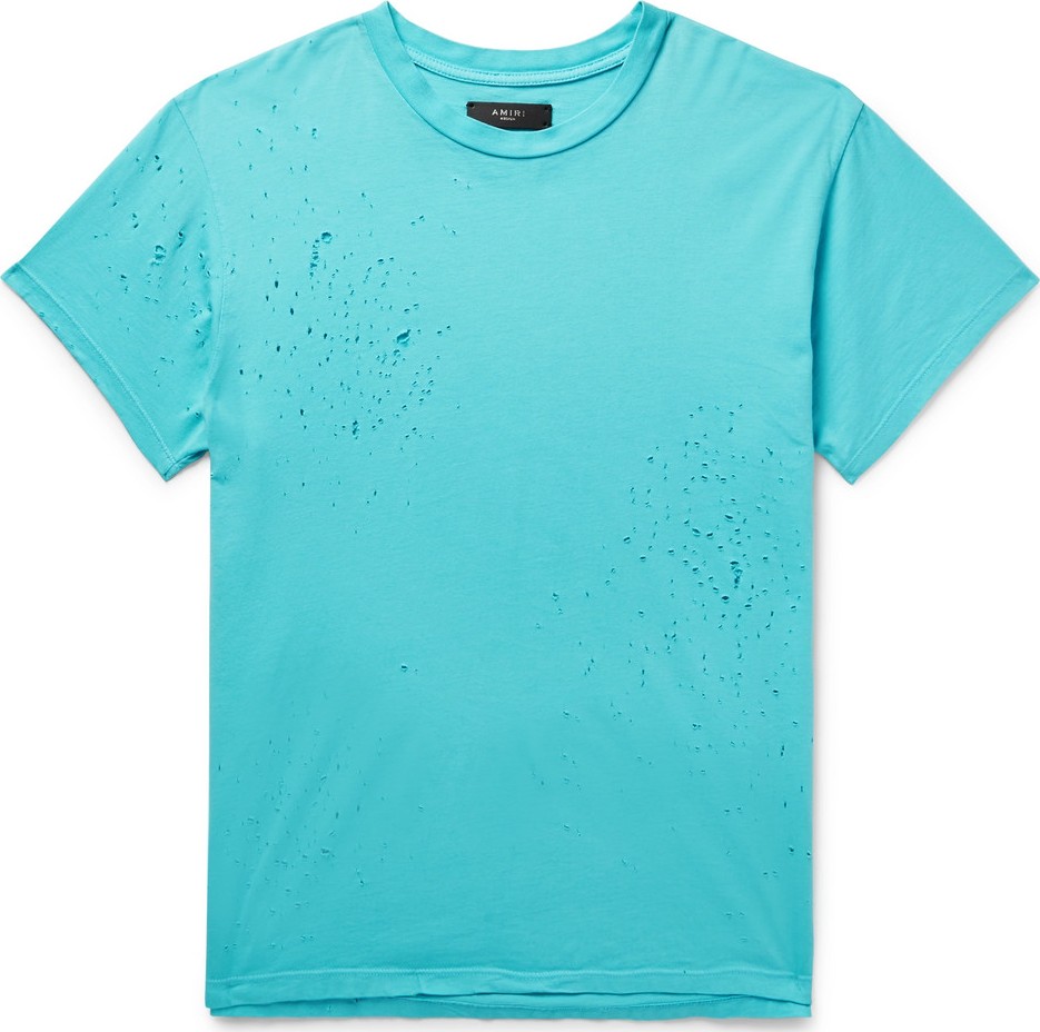 Amiri Distressed Cotton-Jersey T-Shirt