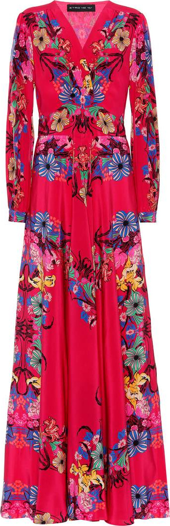 Etro Floral-printed silk dress